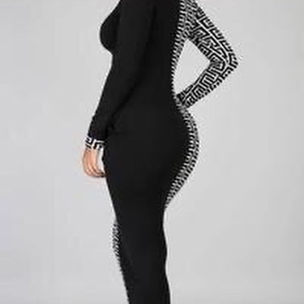 Multi pattern dress